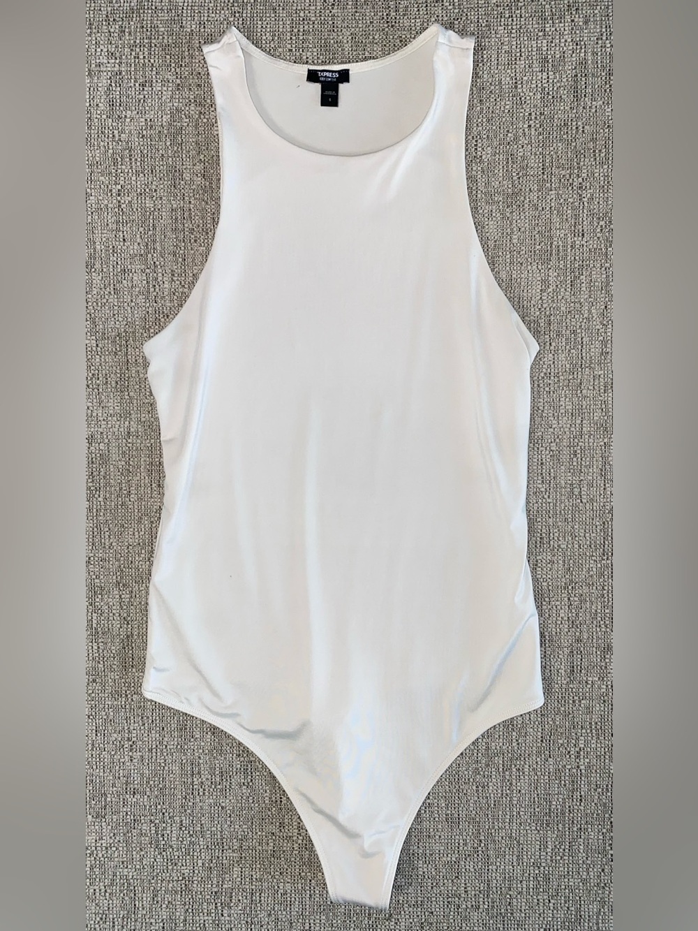 Express White Scoop Neck Tank Bodysuit